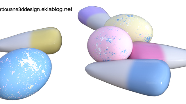 Tube d’œuf de Pâques et bonbons (render-image)