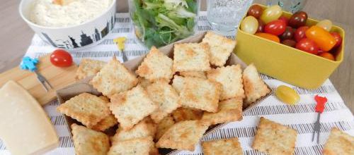 Crackers au parmesan & origan