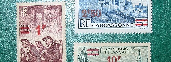 langage philatélique : SURCHARGE (ex. n° 489, 490 et 492)