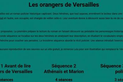 "Les orangers de Versailles", Annie Pietri 