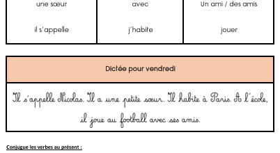 Dictées préparées à partir des textes de fluence