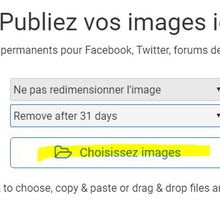 Pour mettre une image dans un commentaire