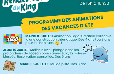 La boutique King-Jouet de Châtillon-sur-Seine propose aux enfants des ateliers récréatifs pour les vacances d'été...