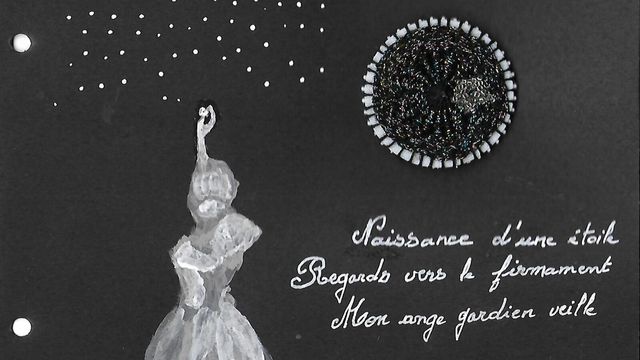 Bouton Dorset : Décembre  en ciel étoilé