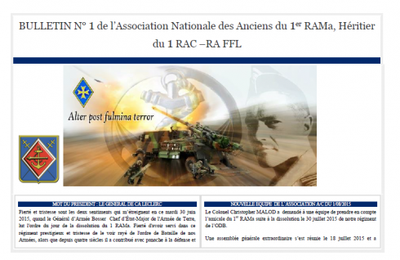 * Soutenons la renaissance de l'Association Nationale des Anciens du 1er RAMa !