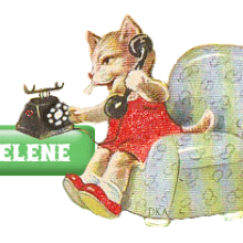 125 Téléphone chat vintage