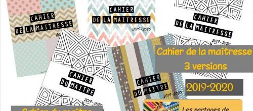 Cahier de la maitresse / du maitre 2019-2020