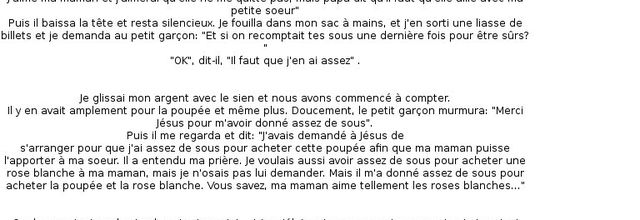 L'Histoire triste d'un petit garçon