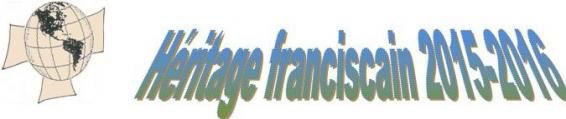HÉRITAGE FRANCISCAIN - AUTOMNE 2015