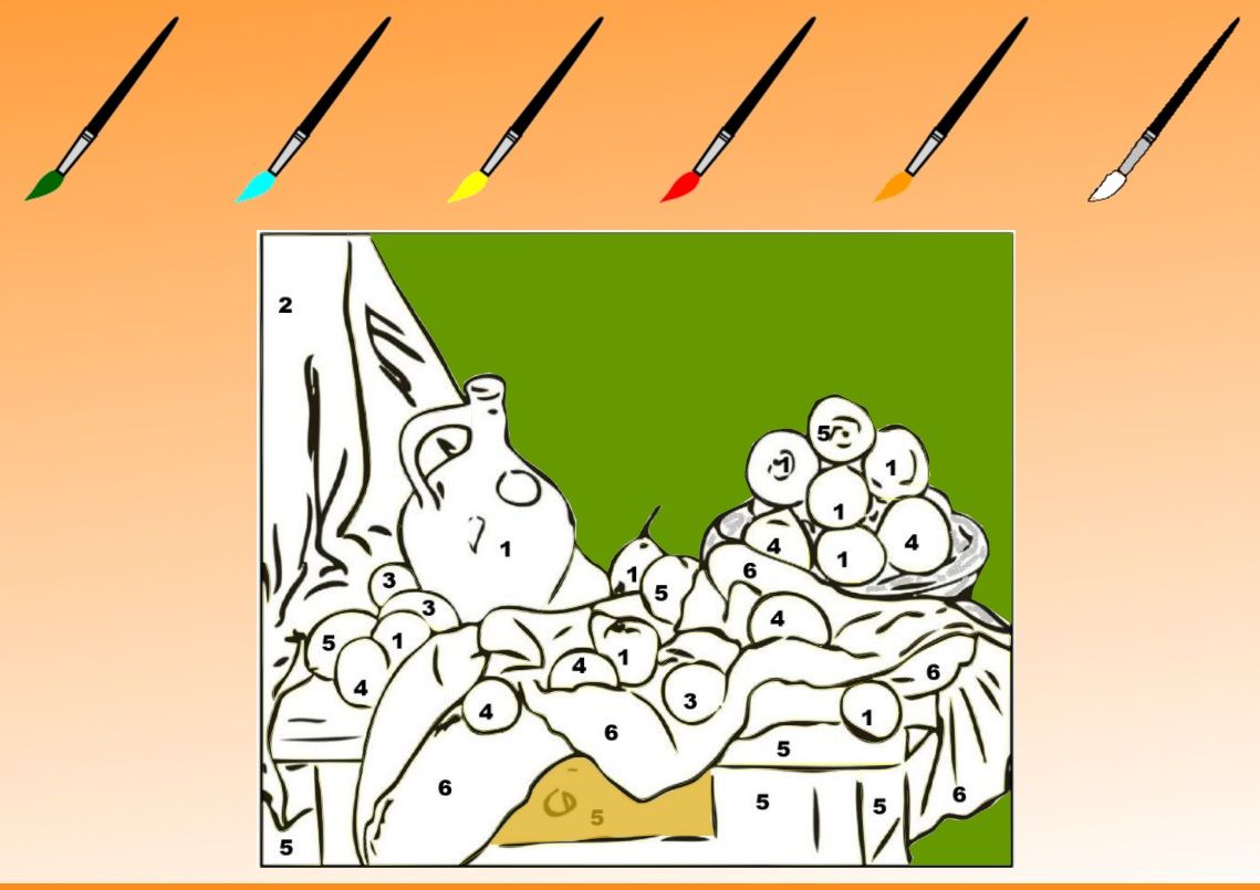 Revoir les chiffres de 1 à 6 avec Cézanne en maternelle, travailler avec les TICE