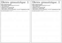 Dictées géométriques