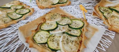 Tarte fine courgette & chèvre