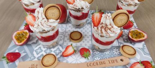 Verrine crousti fondante fraise & nutella