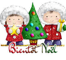Bientôt Noël, gif animé, blinkie,carte, attente
