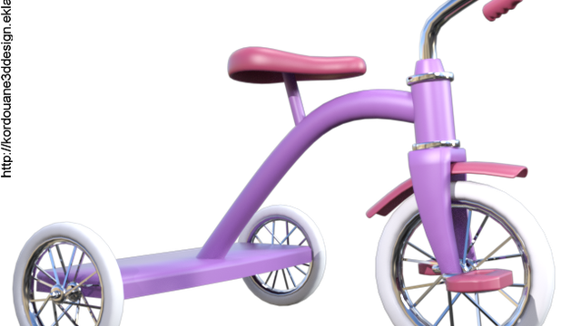 Tube de tricycle mauve (render-image)
