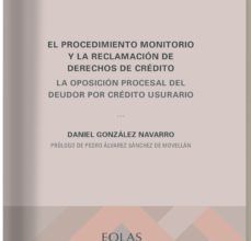 EL PROCEDIMIENTO MONITORIO Y LA RECLAMACIÓN DE DERECHOS DE CREDIT O leer el libro