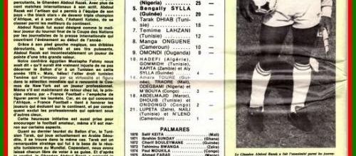 BENCHEIKH Ali ballon d'Argent Africain