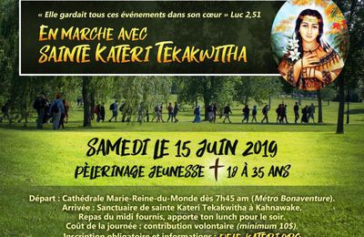 Pèlerinage Jeunesse Kateri Tekakwitha