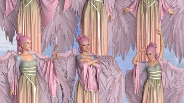 Angelina : l'ange arc-en-ciel (tube-render)