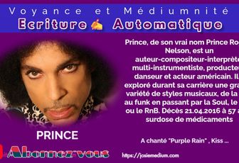 Ecriture automatique avec le chanteur Prince
