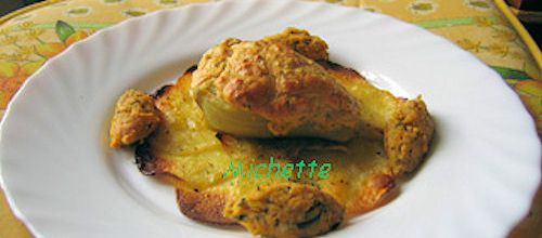 Galette de p de terre, fenouil soufflé