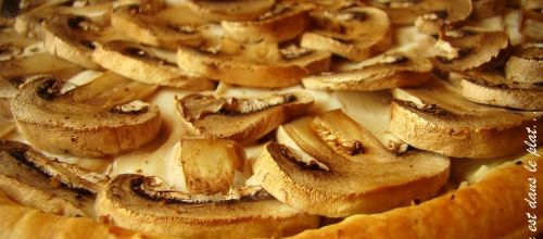 Tarte fine champignons & ricotta