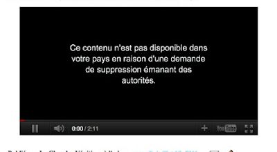 La vidéo de Paul-Eric Blanrue a été barrée du youtube en RFA.