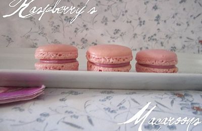 Macarons chocolat blanc/framboise