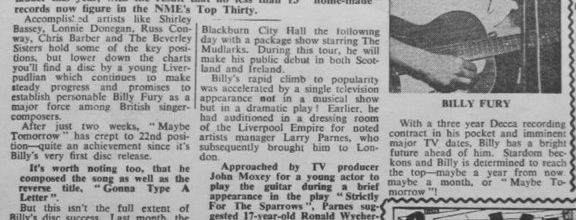 billy fury article 