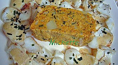 Effeuillée de cabillaud au vinaigre de noix, terrine moelleuse de potiron