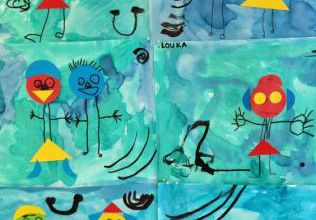 Petits personnages façon "Miro"