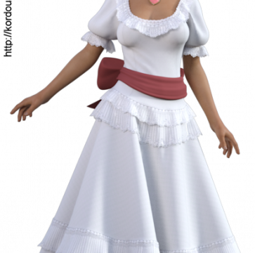 Tube de demoiselle au chapeau (render, poser) 