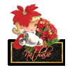 NL207 - Fille au manchon - Noël, hiver, gif animé,signature