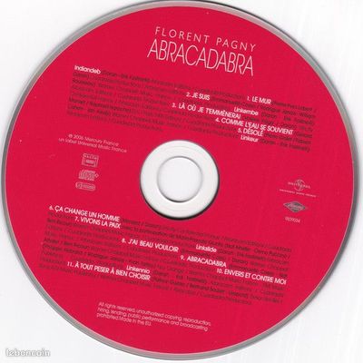 A L'ECOUTE OU REECOUTE DE QUELQUES CHANSONS d'ABRACADABRA FLORENT PAGNY