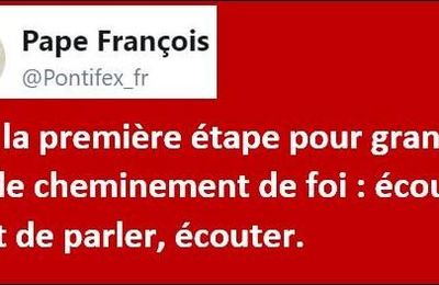 Tweet du Pape ''l'ÉCOUTE''