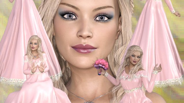 Marialys : Tube de femme romantique (poser-render)