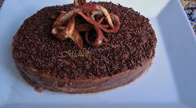 Gâteau de crêpes au chocolat et orange