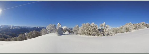 Randonnée raquettes dans les Pyrénées : test de mon nouveau joujou, la Gopro Hero3+ - Le Cagire (1911 m) vu du Massif de Paloumère - 31