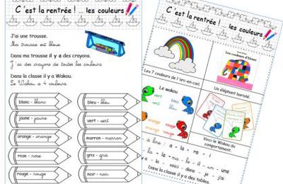 C'est la rentrée ! ... les couleurs.