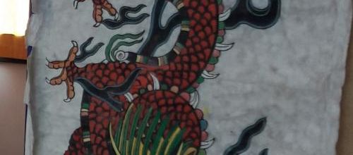 Un dragon chinois qui s'affiche