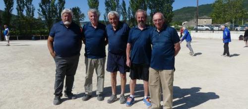 Quelques Villeneuvoie et Lavilledieu au fédéral quadrettes vérérans à Valvigneres 
