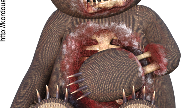 Tube d'ourson hanté d'Halloween (render)