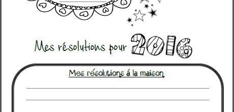 Production d'écrits : Mes résolutions 2016