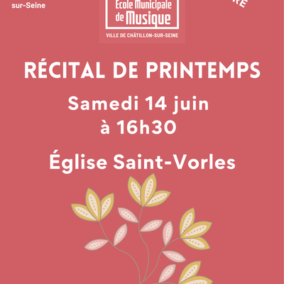L'Ecole de Musique de Châtillon-sur-Seine a proposé un "Récital de Printemps" dans l'église Saint-Vorles !