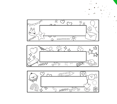 Etiquettes prénom à colorier à télécharger pour la rentrée 