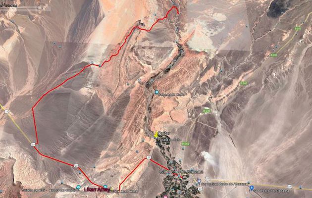 Route vers le Rio Salado en passant par la Valle de la Muerte - San Pedro de Atacama - Chili