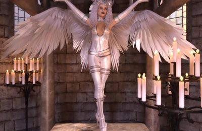 L'ange blanc dans la chapelle (DazStudio)