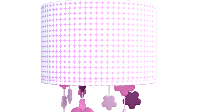 Suspension pour chambre de fillette (tube-image)