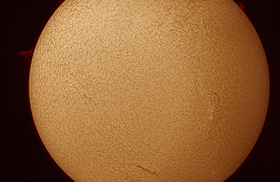 Premières images solaires en H-alpha avec ma Lunt 40 mm