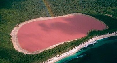 Voir les lacs en rose ...